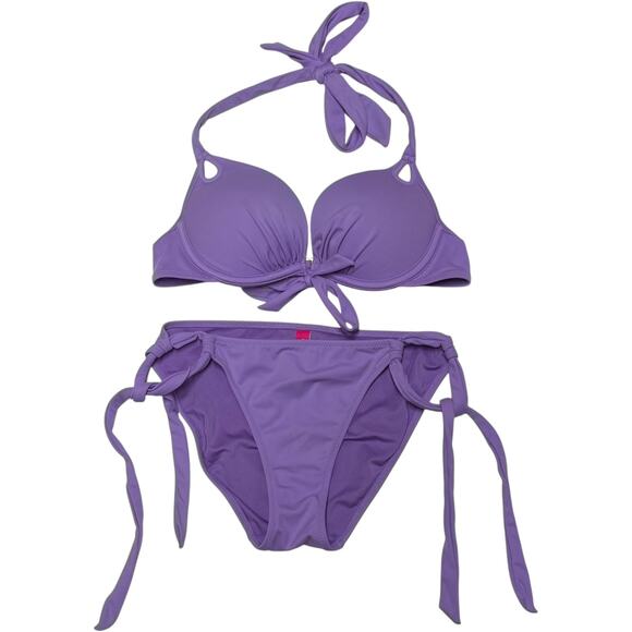 Victoria's Secret Tie Bikini Purple Small 34A - Picture 1 of 3